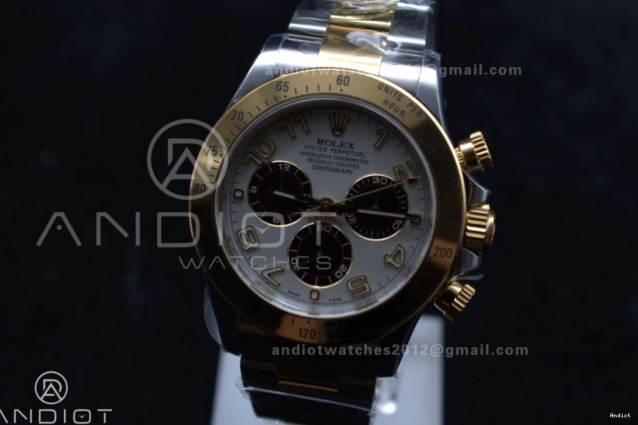 YG Edition SA4130 1:1 SS Arabic V2 Dial Daytona Best Markers Clean 116503 on White Bracelet 0228